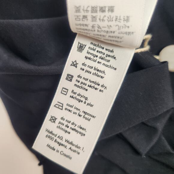 Wolford Black Long Sleeve Shirt Size Medium - Picture 9 of 9